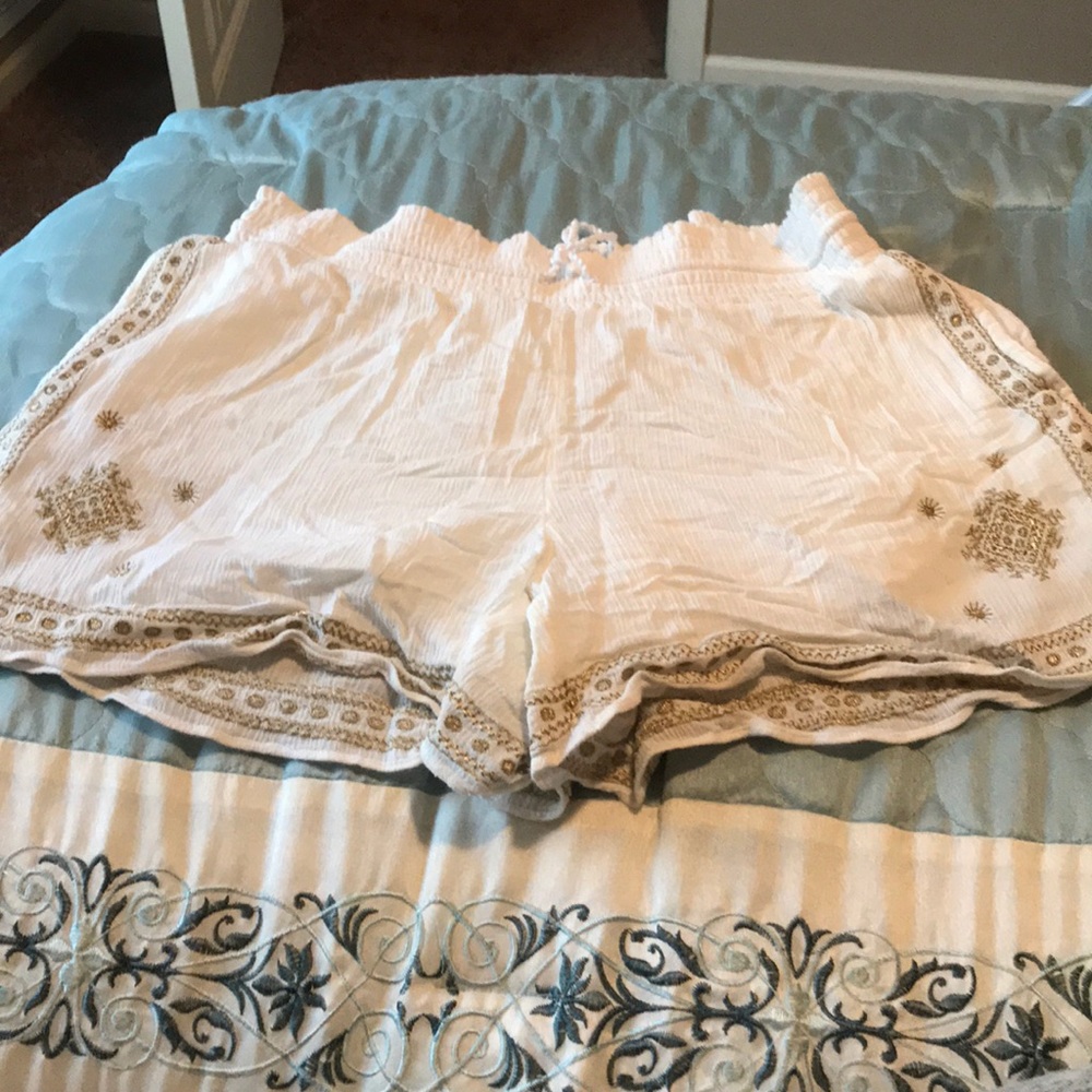 J crew knit creme shorts